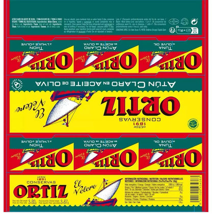 Ortiz Yellowfin Tuna Fillets in Olive Oil Fish Food Tins Biscay Pack 3 x 3 x 92g