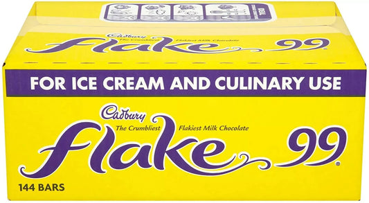 Bulk Box Of 144 Cadbury Flake 99 Bars 1.2Kg Ice Cream , Trifle Etc