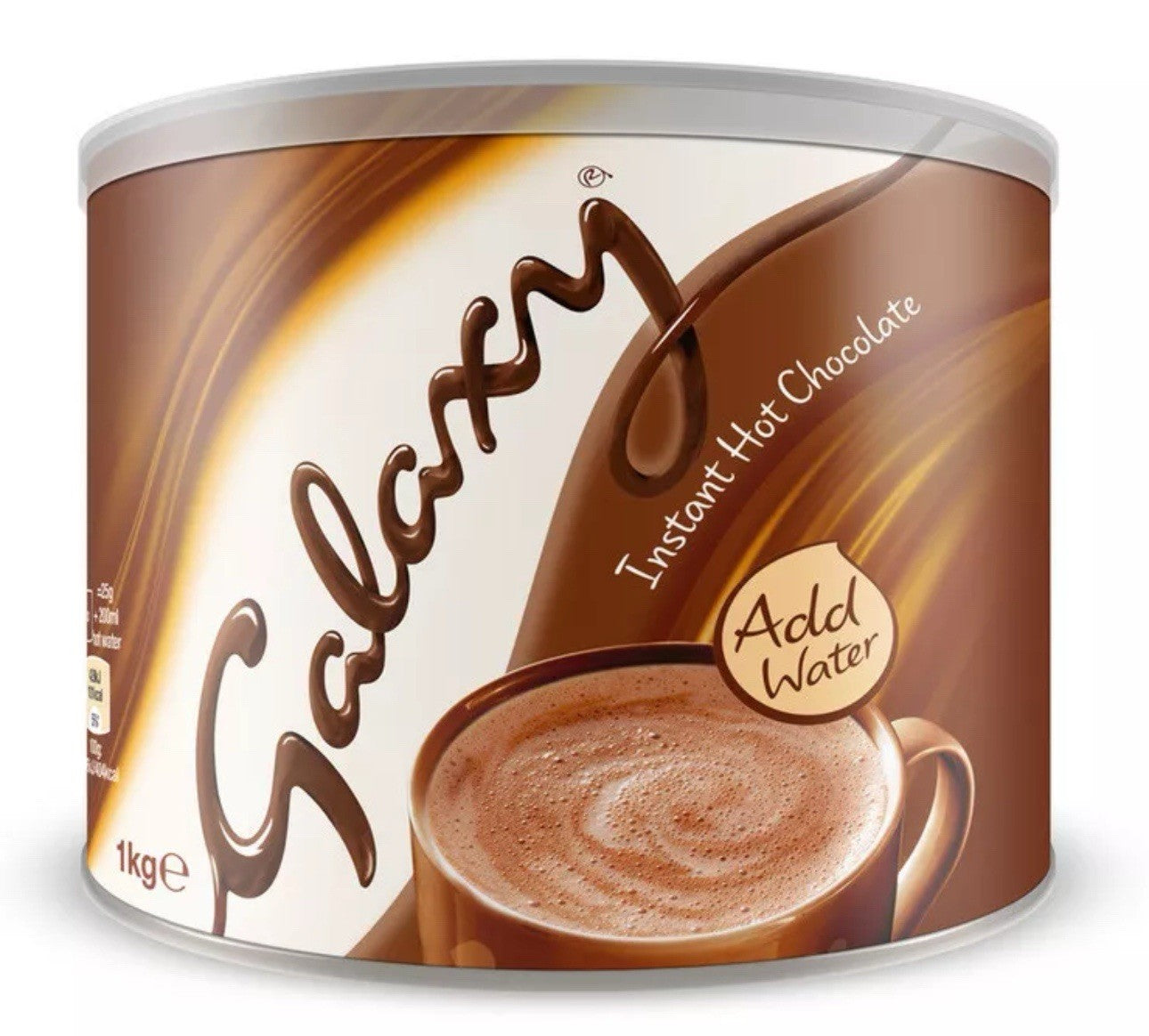 Galaxy Instant Hot Chocolate Drink Powder 1kg Tin, Just Add Water
