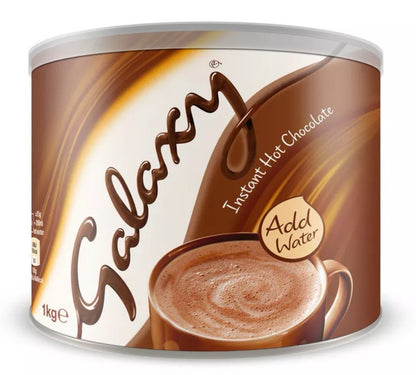 Galaxy Instant Hot Chocolate Drink Powder 1kg Tin, Just Add Water