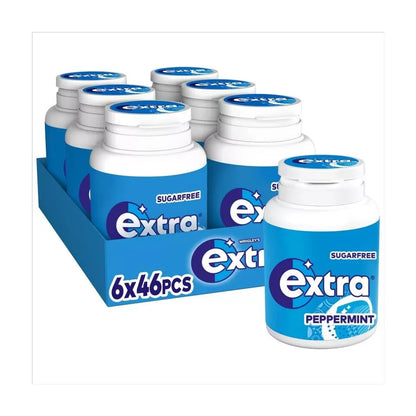 WRIGLEY’S  Extra Peppermint Tub 6 x 46 Pieces Chewing Gum Sugar Only £27.99