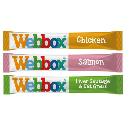 Webbox Lick-e-Lix Cat Treat Mega Mix Chicken Salmon Liver Sachets Pack 50 x 15g