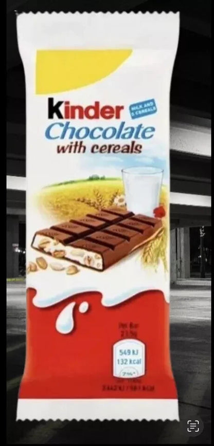 FULL BOX OF KINDER CHOCOLATE WITH CEREALS 23.5g x 40