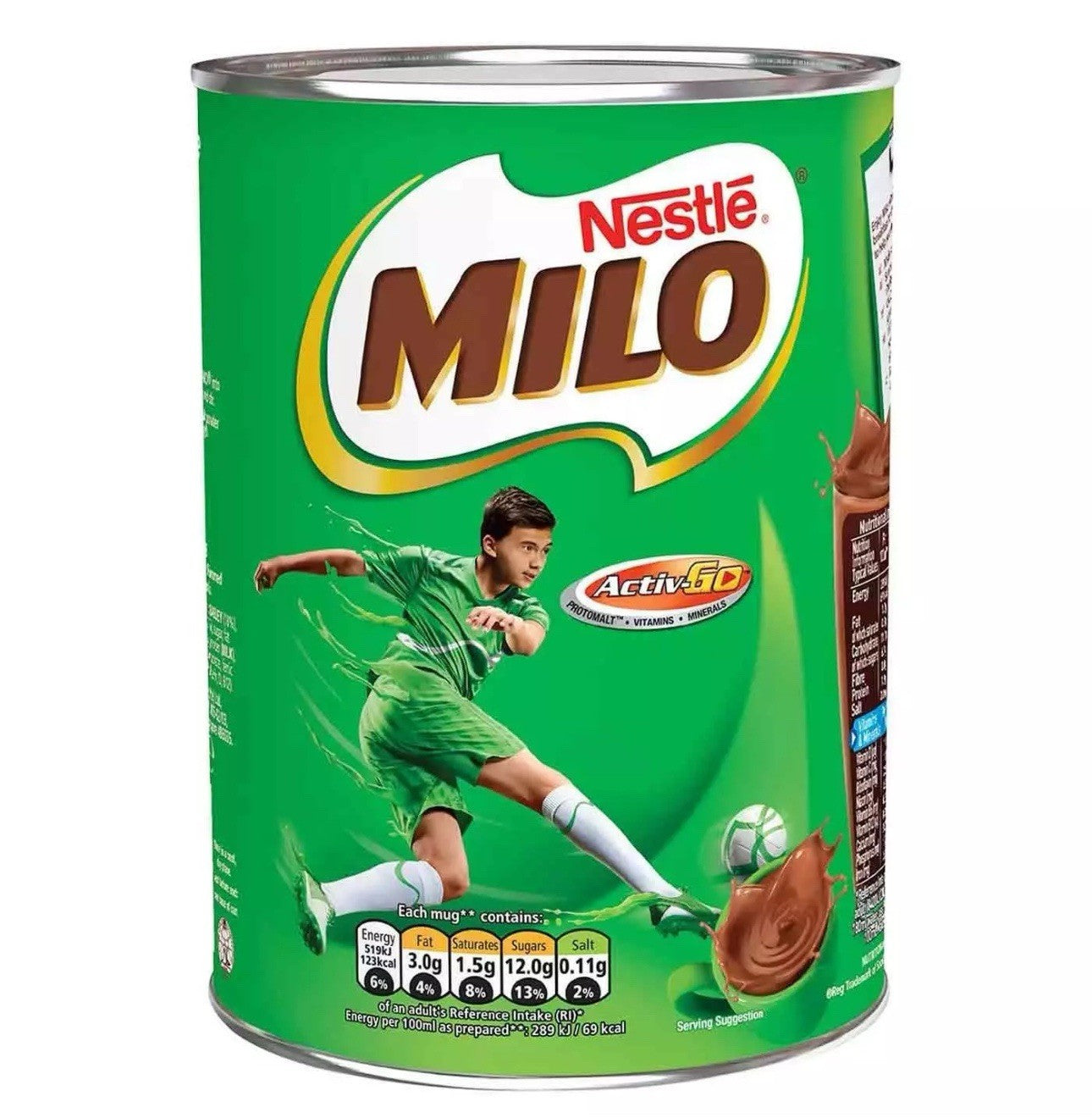 Nestle Milo Malted Milk Malt Extract Skimmed Milk &Cocoa Chocolate Pack 2 x 400g