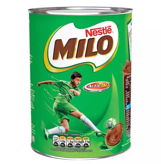 Nestle Milo Malted Milk Malt Extract Skimmed Milk &Cocoa Chocolate Pack 2 x 400g