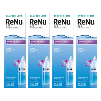 ReNu  Contact Eye Lens Solution Cleaner  Bausch & Lomb 4 x 240ml Multi-purpose