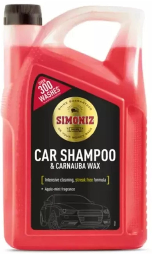 Simoniz Professional Car Wash Shampoo & Carnauba Wax 5L Over 300 washes 5 Litres