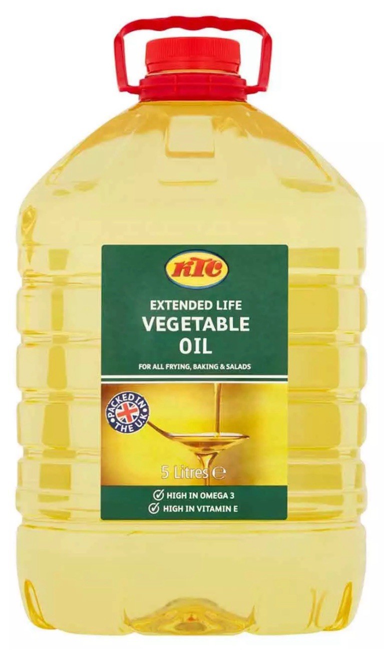 KTC Extended Life Vegetable Oil Frying Baking Salad High Omega Vitamin-E Pack 5L