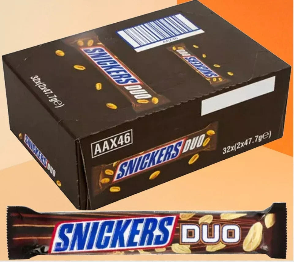 Full Box of Snickers Duo  Chocolate Bars Free Only £33.99 Tracked 48 ~Good 🤑