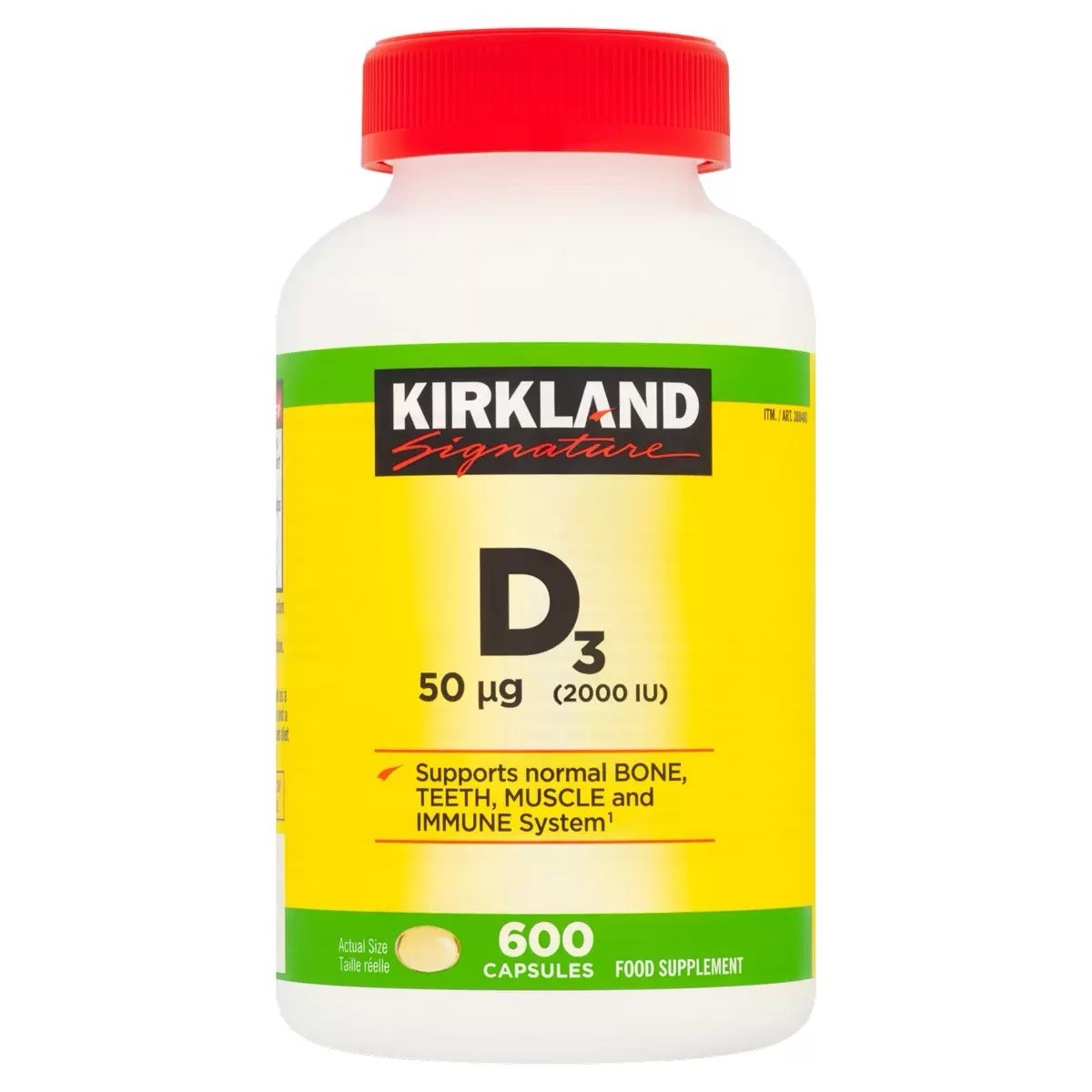 Kirkland Vitamin D3 Supplement 2 x 600 tablets Supports Immune, Bone