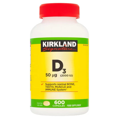 Kirkland Vitamin D3 Supplement 2 x 600 tablets Supports Immune, Bone
