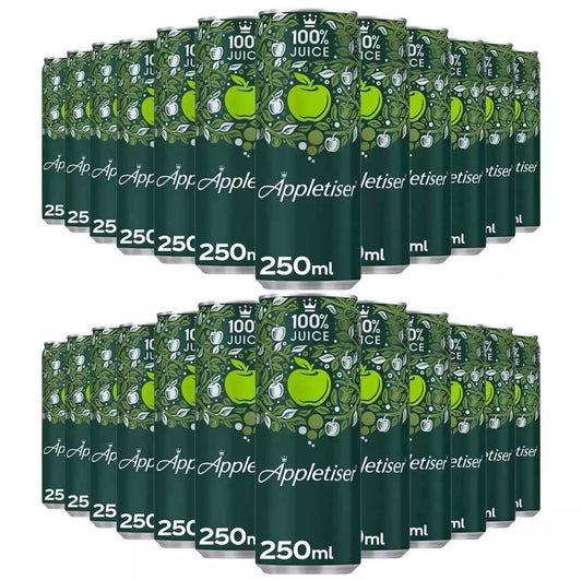 Appletiser Cans Sparkling Apple Juice from Concentrate Drink Vegan Pack 24x250ml