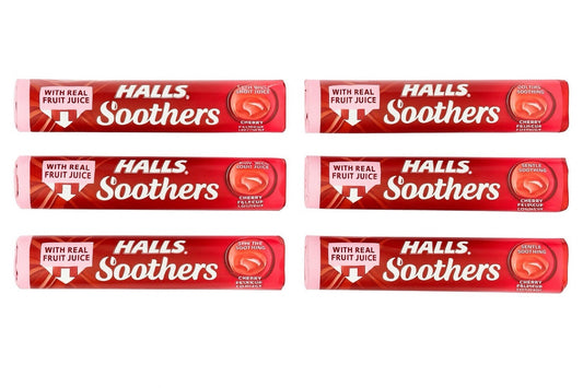 Halls Soothers Cherry Flavour 6 Pack 20 boxes 