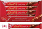 24 X LINDT LINDOR MILK CHOCOLATES TREAT BAR 38g
