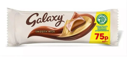 24 x Galaxy Smooth Milk Chocolate Bar 42g Bars Price marked 75p