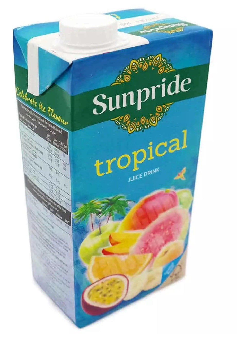 Sunpride Tropical Juice Drink Party Tropics Fruit Carton Box Pack 12 x 1 Litre