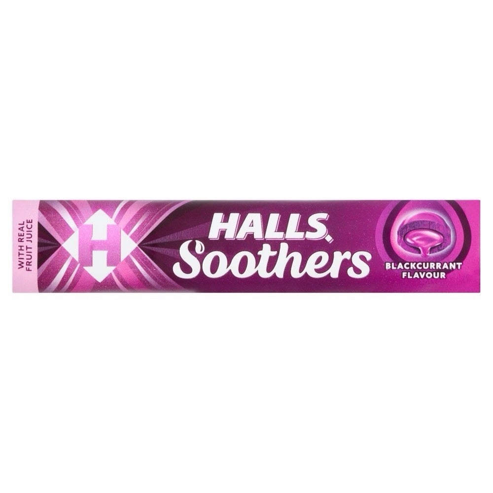 HALLS Soothers Blackcurrant Flavour  20 x 45g Full Box