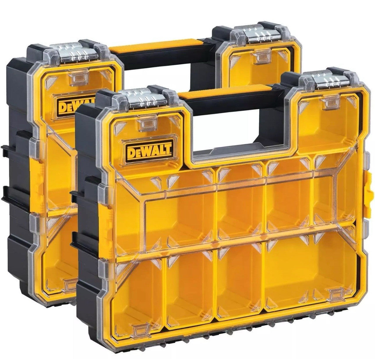 DeWalt Deep Pro Organisers Tool Storage Screw Nail Cups Storage Box 2 Pcs Pack