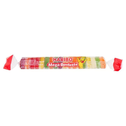 Haribo Mega Roulette Fruit Rubber Wheels Pack of 40 x45g