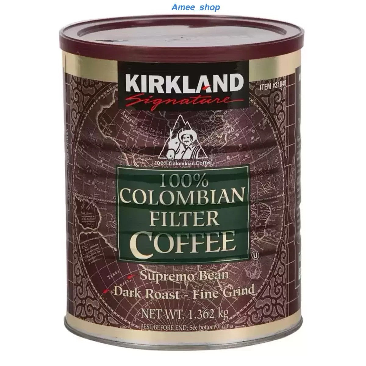 2 x 100% Colombian Ground Filter Coffee Each 1.36Kg