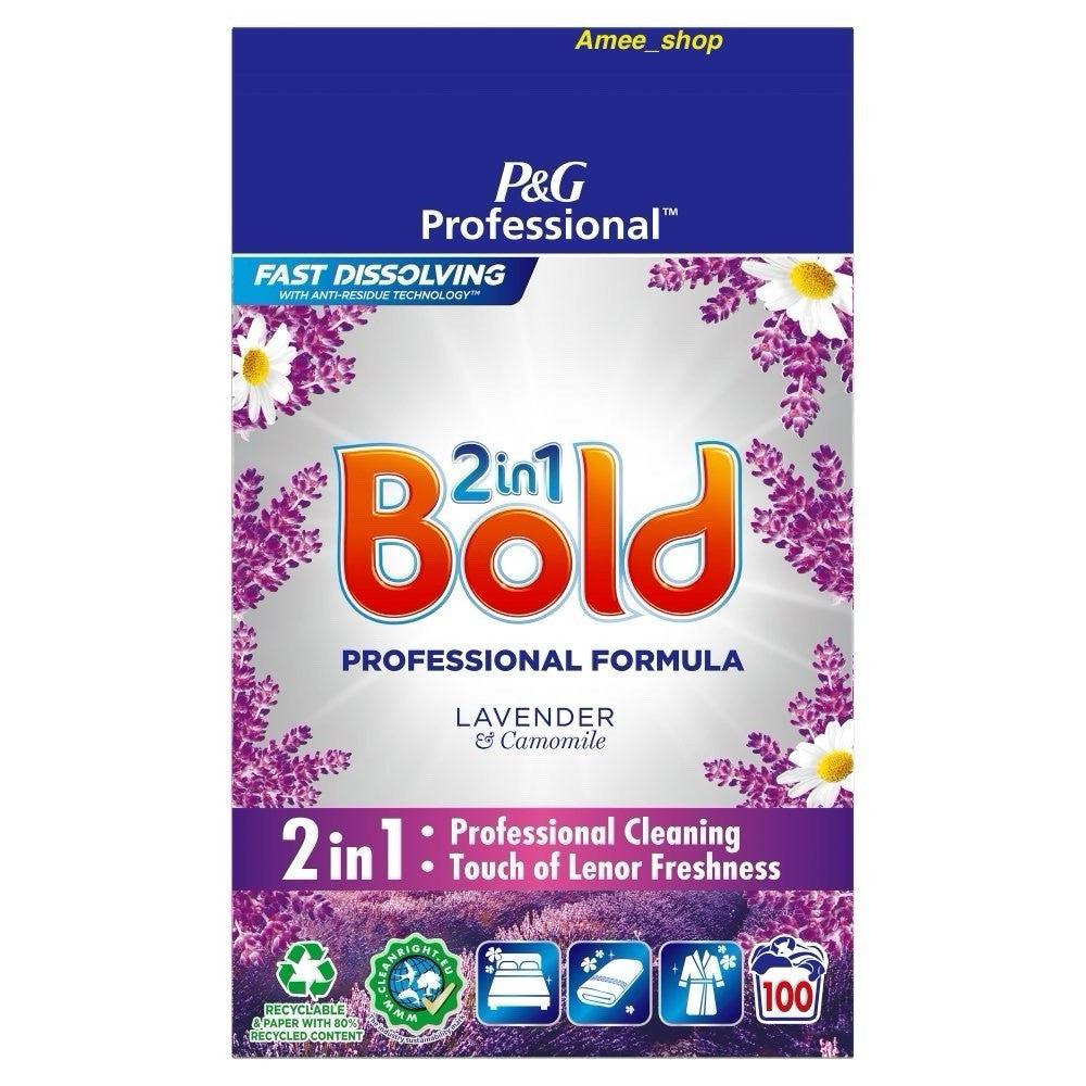 Bold 2in1 Professional & Home Laundry Washing Powder Lavender Camomile 100 Wash