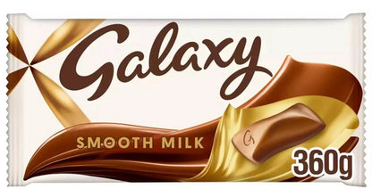 Galaxy Smooth Milk Chocolate Bar for Sharing, 360g | UK Mother's Day Gift Easter
