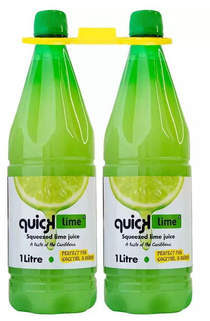 Quick Lime Freshly Squeezed Juice Taste From Concentrate (2x1000ml) Pack 2 x 1L