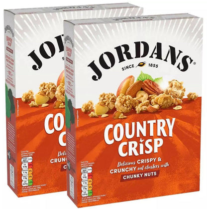 Jordans Country Crisp Chunky Nuts Oat Clusters Wholegrain Cereal Pack of 2x 850g