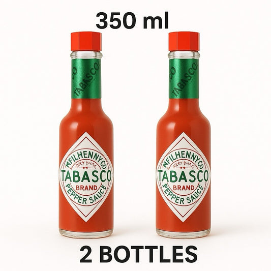 2 x 350ml  Original Mcilhenny Company Tabasco Pepper / Sauce Large Bottles