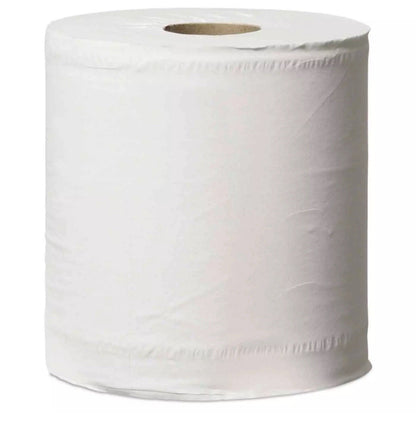 Tork 129107 Centrefeed 2-Ply Basic Wiping Paper - White (Pack of 6 Rolls)