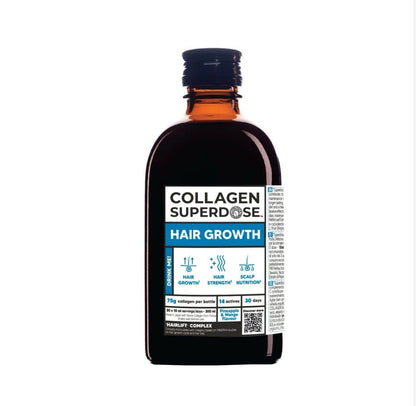 GOLD COLLAGEN SUPERDOSE Hair Growth Drink 30 Day Treatment - Multi Fruit 300ml