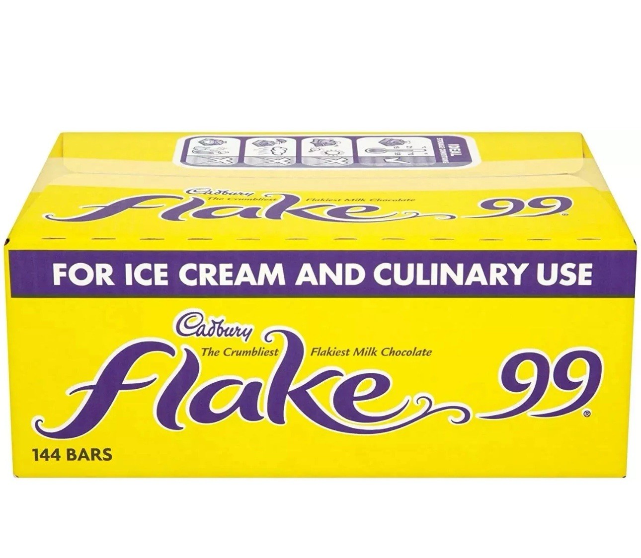 Bulk Box Of 144 Cadbury Flake 99 Bars 1.2Kg Ice Cream , Trifle Etc