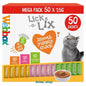 Webbox Lick-e-Lix Cat Treat Mega Mix Chicken Salmon Liver Sachets Pack 50 x 15g