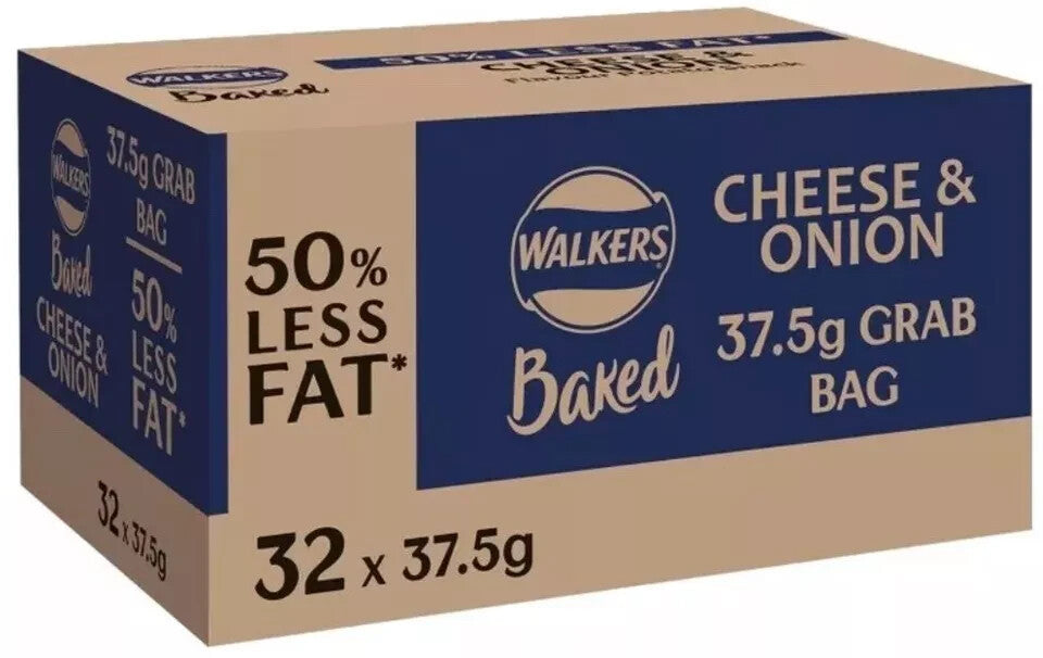 Walkers Crisps Oven Baked Cheese & Onion 32 x 37.5 Tracked Postage Only £21.99