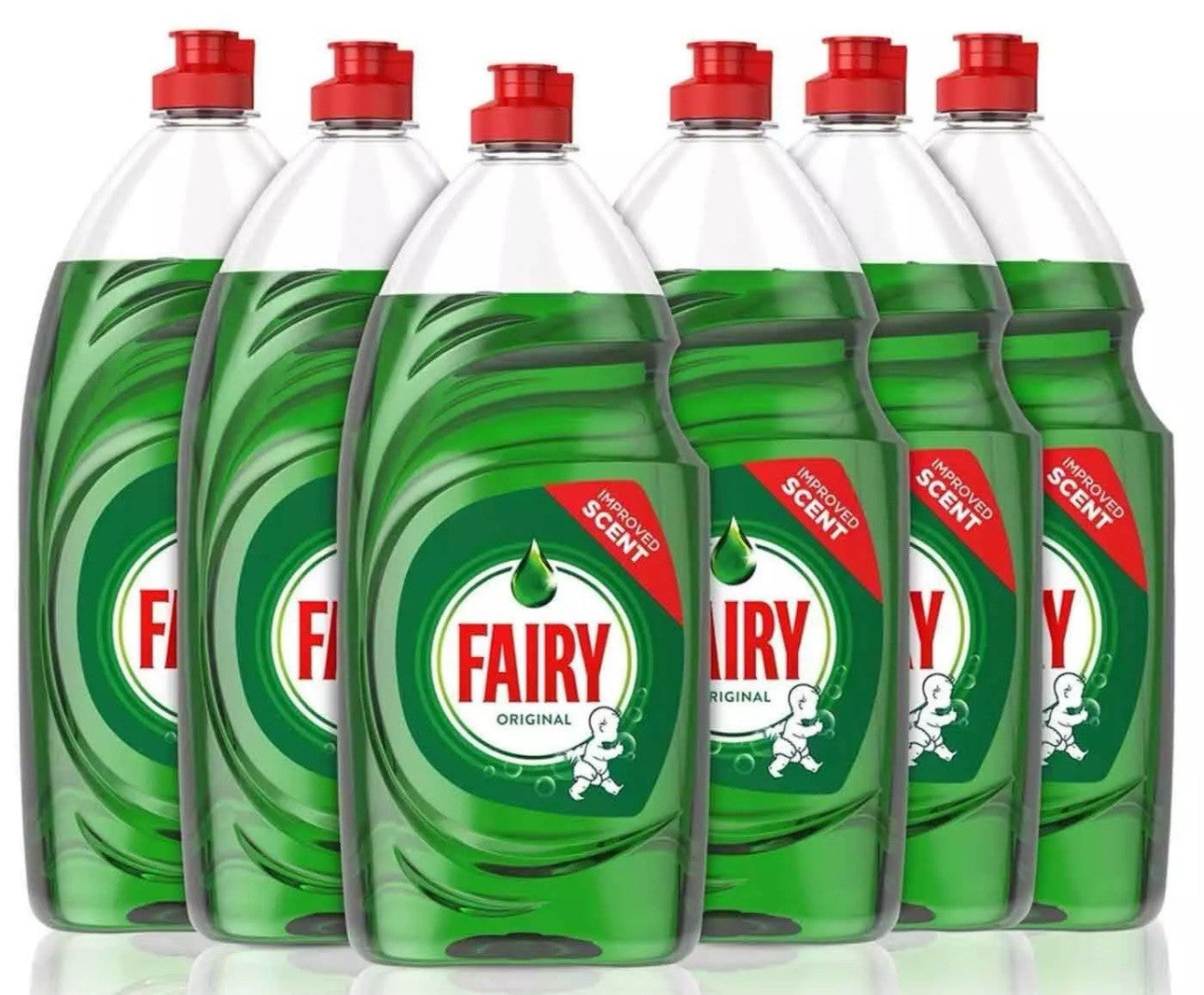 Fairy Original Kitchen Dish Washing Up Liquid Clean Detergent -Pack of 6 x 900ml