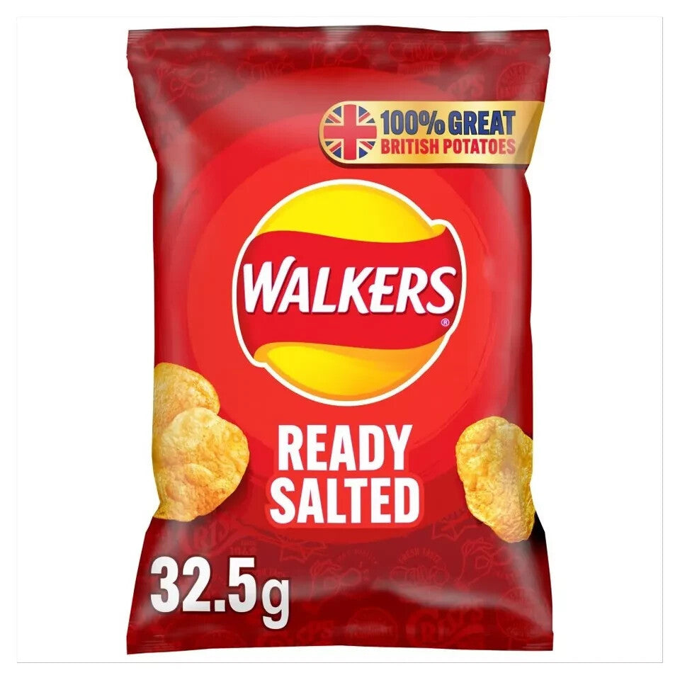 Walkers Ready Salted Crisps Box of 32 x 32.5g Full Box Tracked Delivery!!