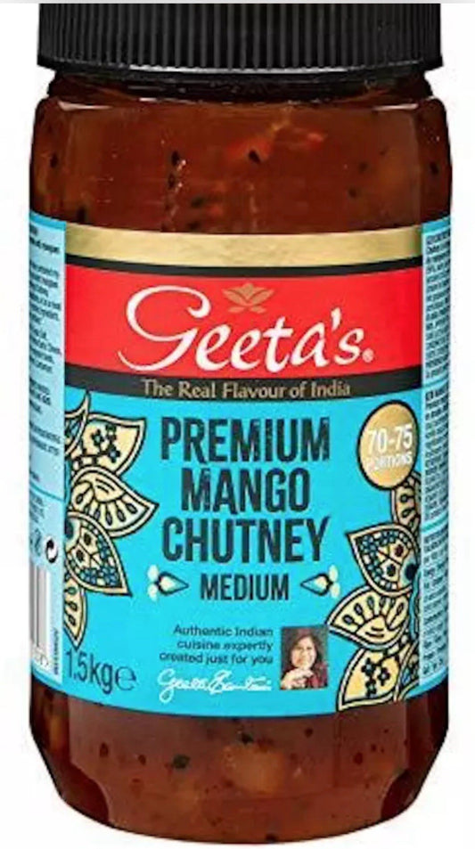 Mango Chutney, Geeta's The Real Flavour of India, Premium Chutney Medium 1.5kg