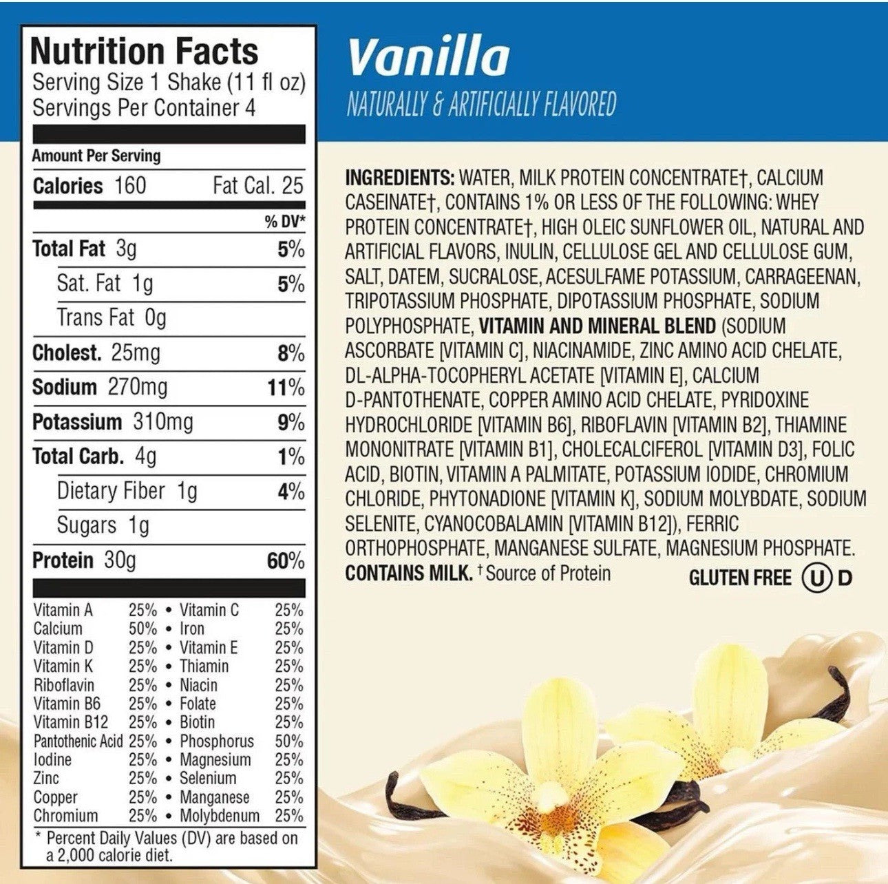 Premier Protein Vanilla Flavour Drink Shakes Low Sugar Fat Healthy Pack 12x325ml