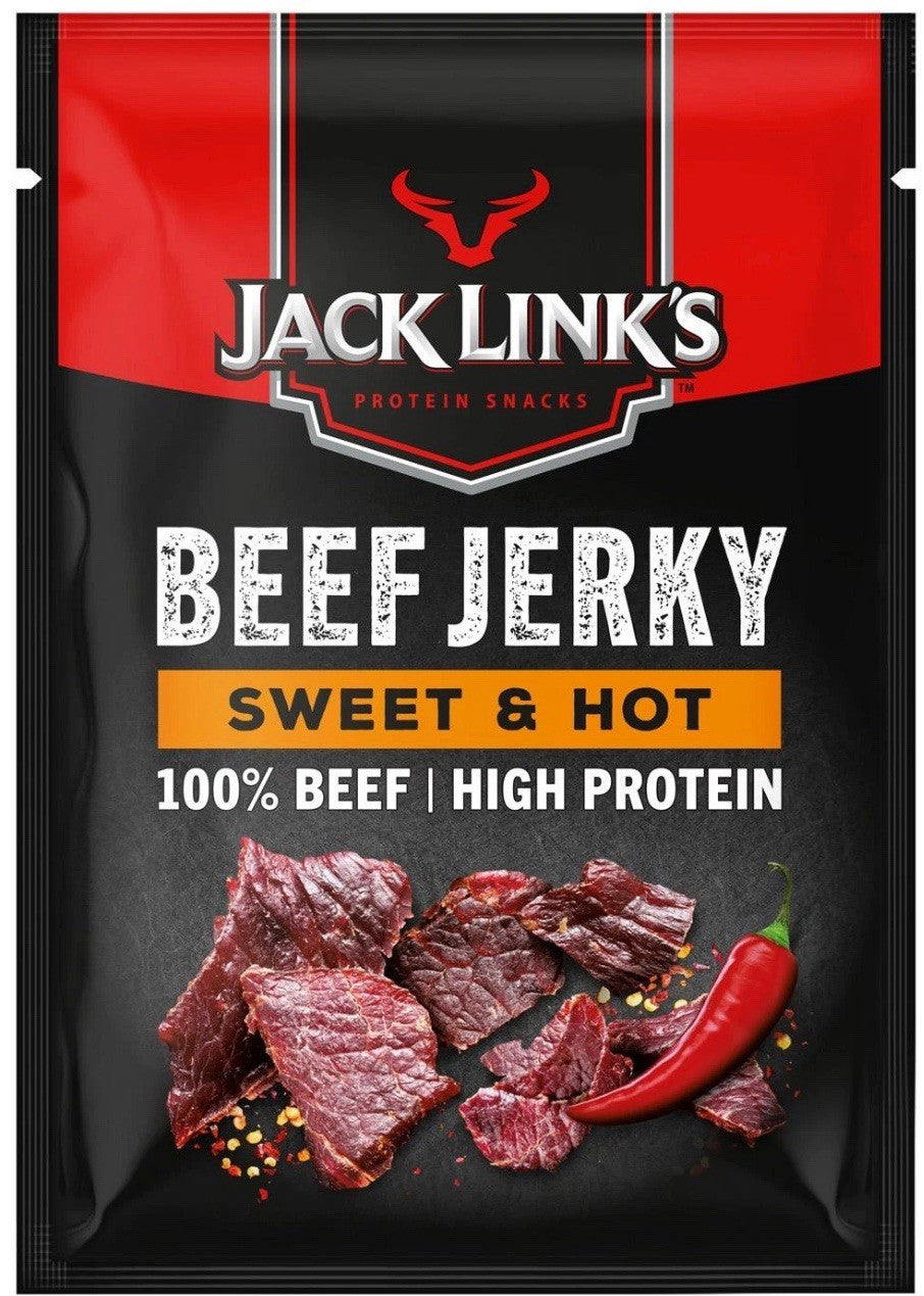 Jack Link's Sweet & Hot Beef Jerky Seasoned Dried Thin Protein Strips Pack 300g
