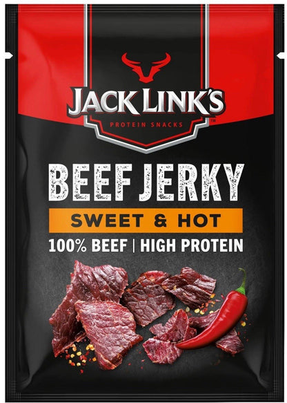 Jack Link's Sweet & Hot Beef Jerky Seasoned Dried Thin Protein Strips Pack 300g
