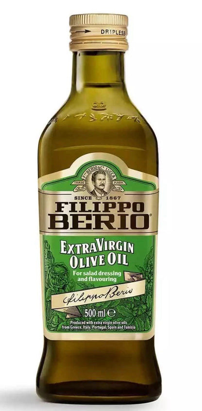 Filippo Berio Extra Virgin Olive Oil 100%Pure Flavour Dressing Bottles 6 x 500ml