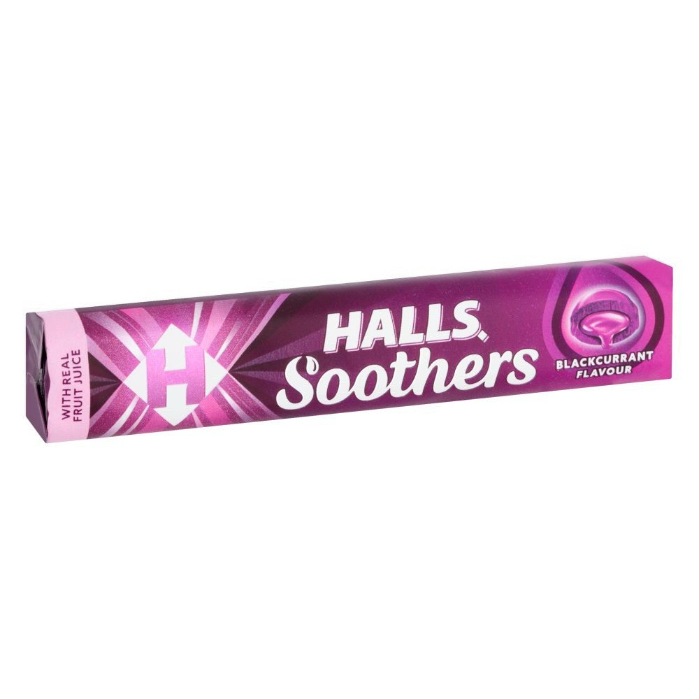 HALLS Soothers Blackcurrant Flavour  20 x 45g Full Box