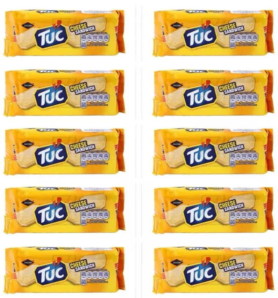 Jacob's Tuc Cheese Sandwich Biscuits 150g × 12 pack Suitable for Vegetarians