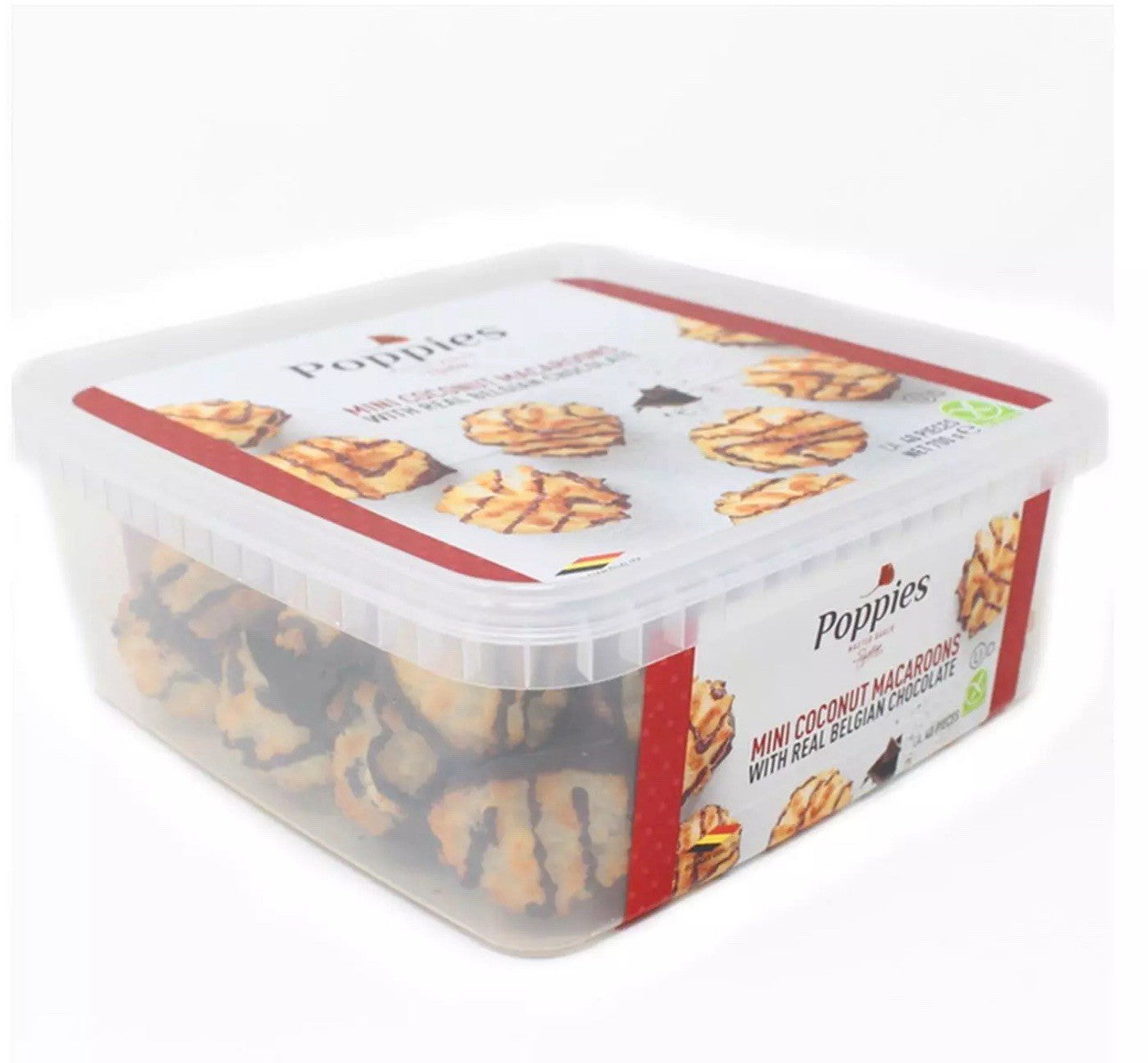 Poppies Master Baker Mini Coconut Macaroons With Real Belgian Chocolate Pack700g