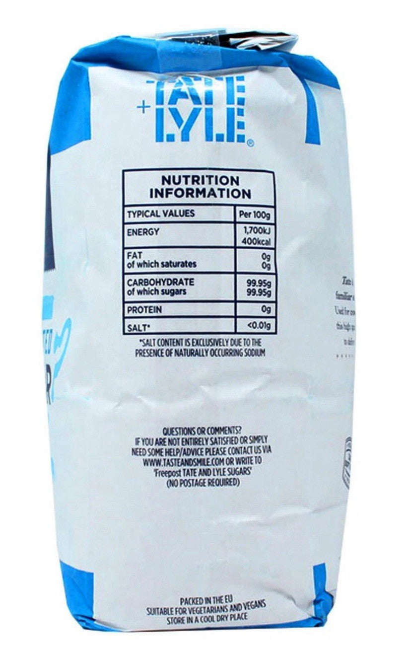 Tate and Lyle Granulated Pure Cane Tea Coffee White Sugar Big Large Bag Pack 5Kg
