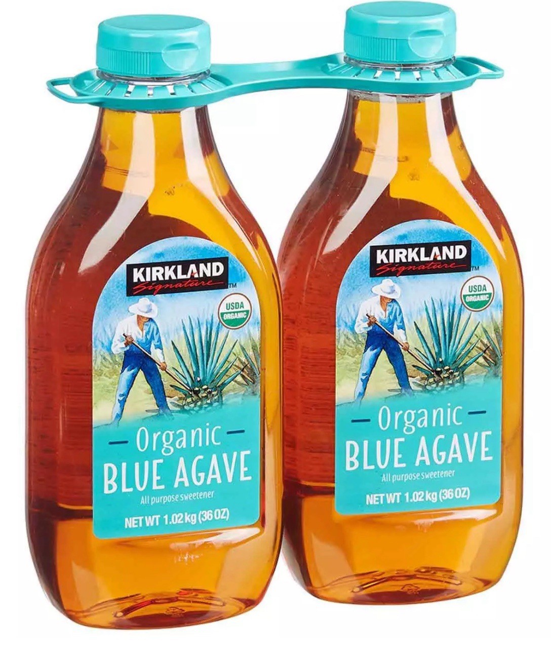 Kirkland Signature Organic Blue Agave Sweetener Syrup All Purpose Pack 2 x 736ml