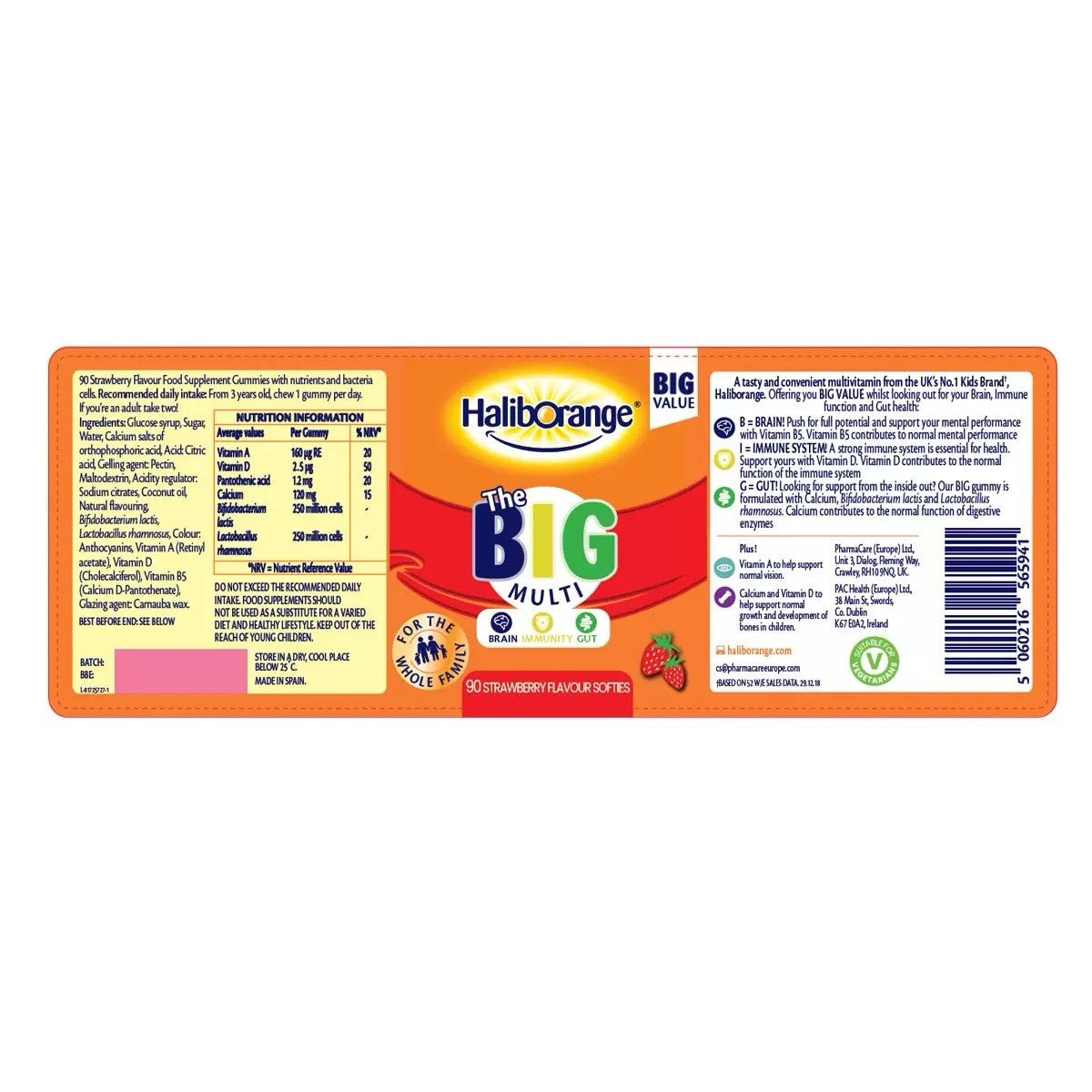 Haliborange Kids Vitamins Omega 3 And Multivitamin Orange Softies Pack Of 60 X 3