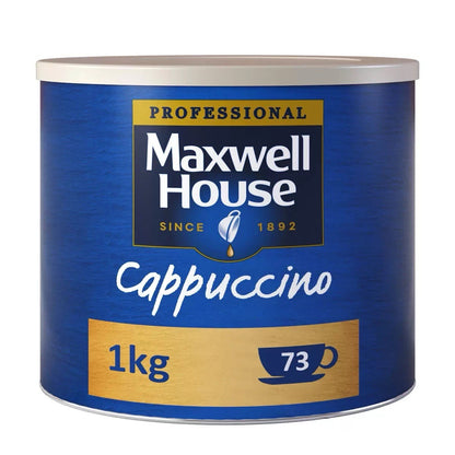 4 x 1Kg Maxwell House Instant Cappuccino Coffee Large Tins  Capuchino