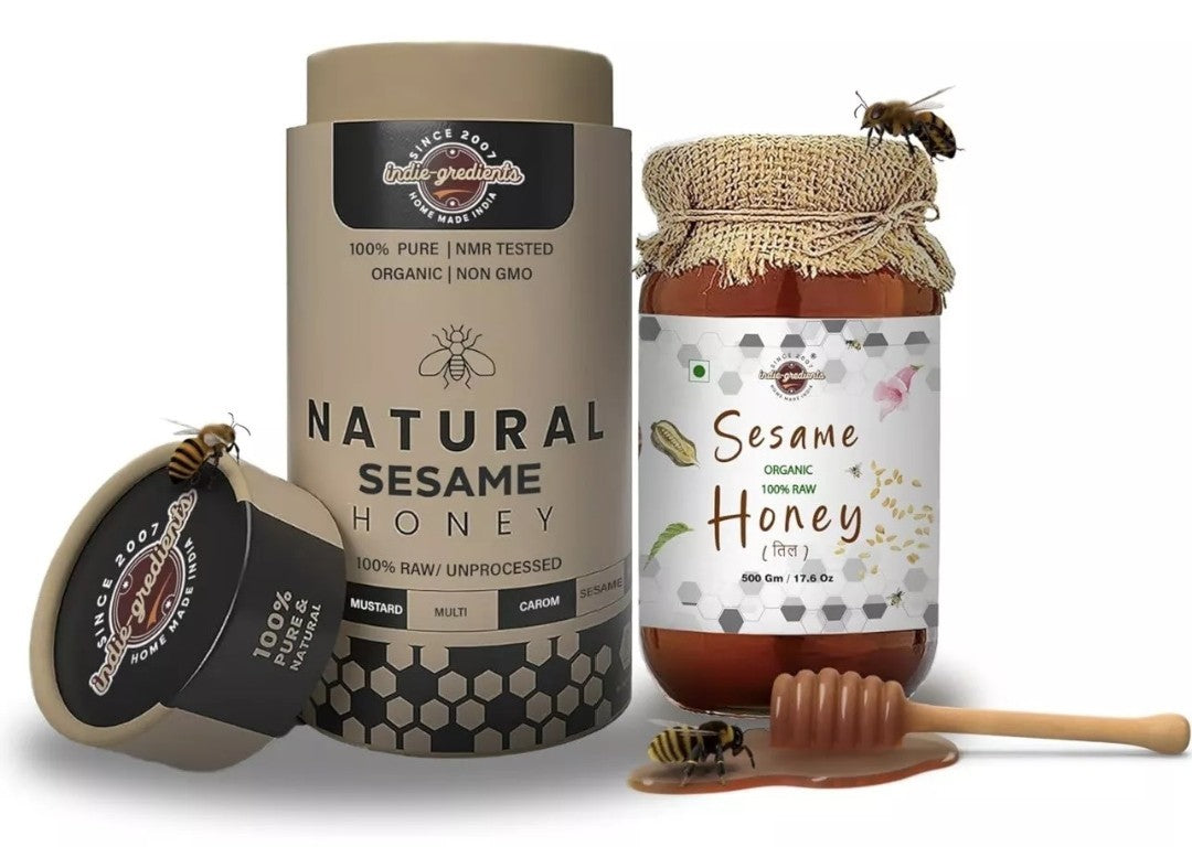 100% Raw Organic Unprocessed Certified Sesame Honey Premium Superfood