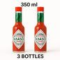  3 x 350ml Original Mcilhenny Company Tabasco Pepper / Sauce Large Bottles